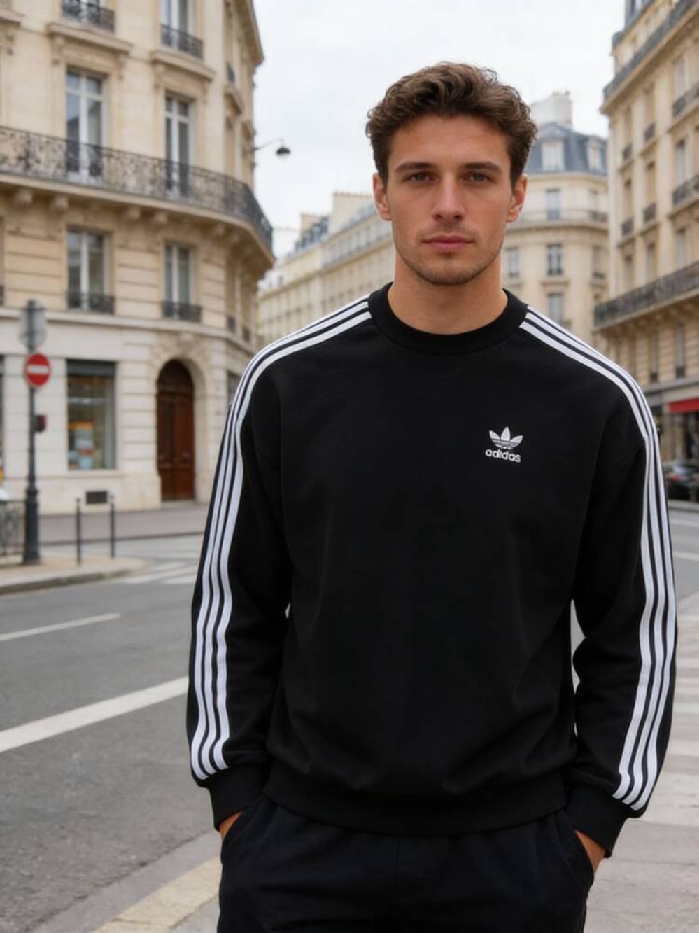 Adidas Originals 3 Stripes Crewneck Sweatshirt